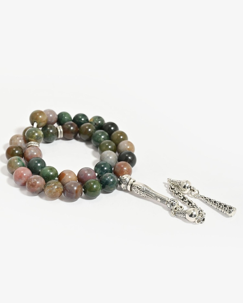 Indian agate Stone Rosary ROS838GN