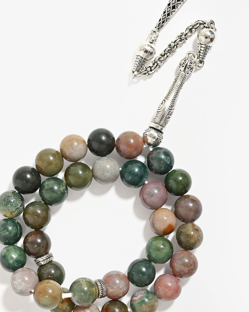 Indian agate Stone Rosary ROS838GN