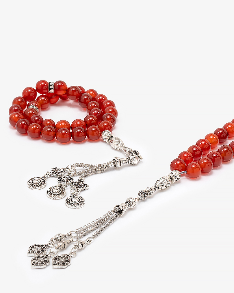 Agate carnelian stone rosary ROS844HV