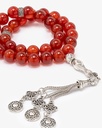 Agate carnelian stone rosary ROS844HV