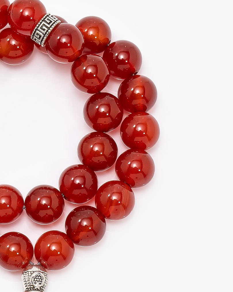 Agate carnelian stone rosary ROS844HV