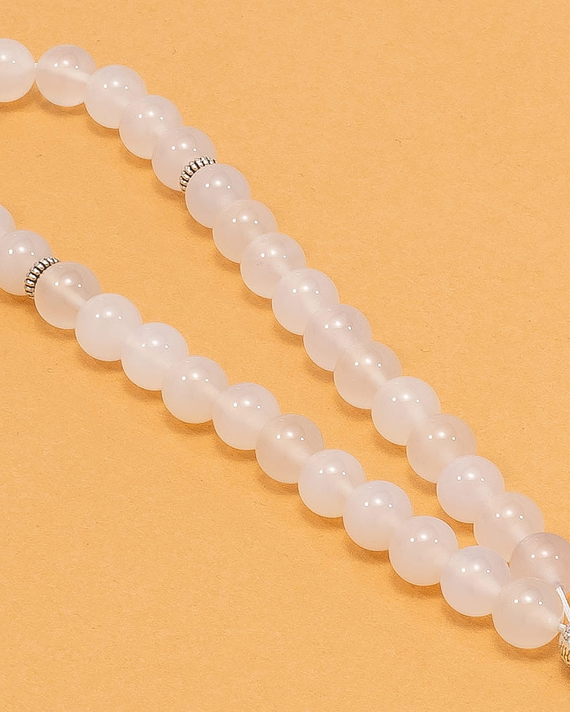 White agate rosary ROS849WH