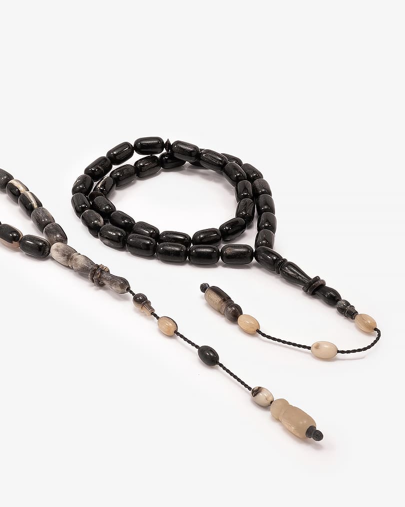 سبحة قرن جاموس نحت إسطواني