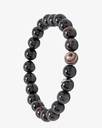 Black agate stone bracelet BRA091BK
