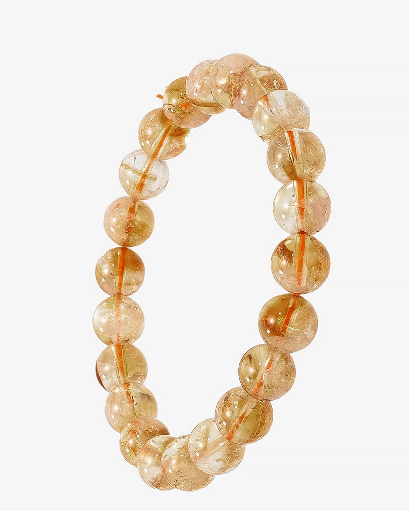 سوار معصم حجر السترين العسلي طبيعي درجة أولى