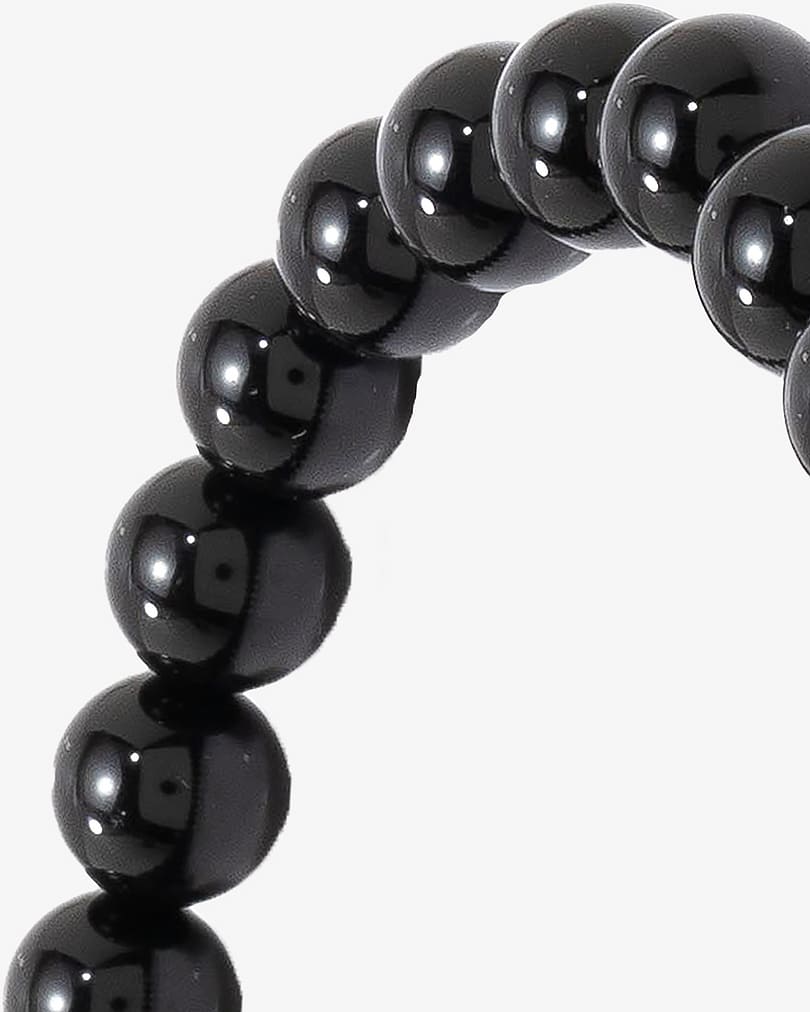 سوار معصم رجالي زجاج بركاني طبيعي فاخر