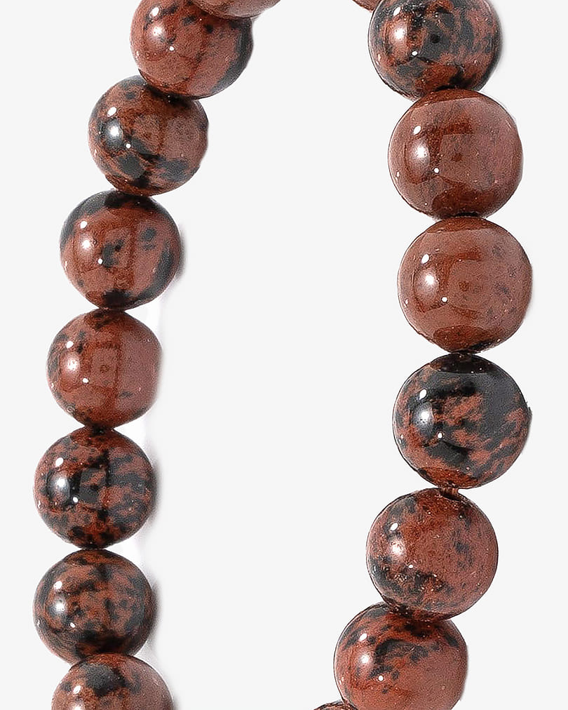 اسوره معصم حجر بركاني ماهوجني طبيعي أنيق