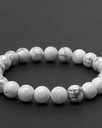 Howlite stone hand bracelet BRA106WH