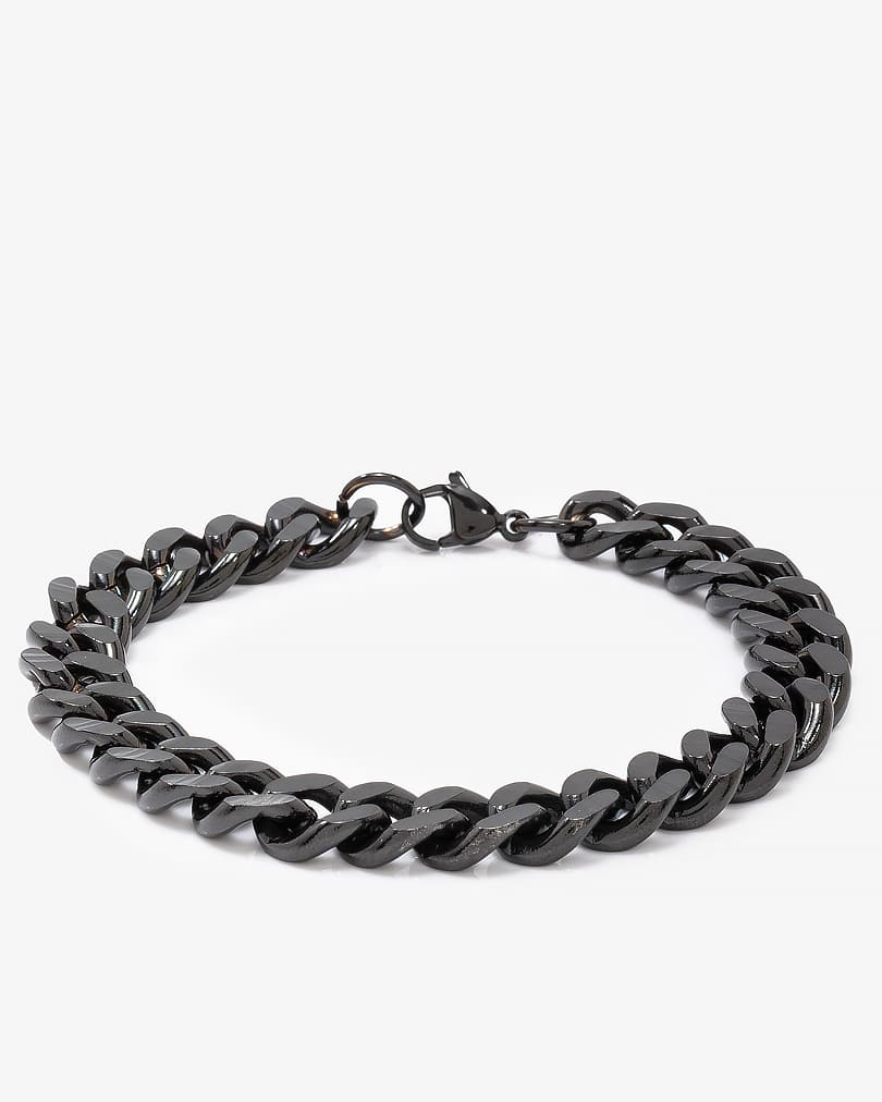 Stainless steel black bracelet BRA119BK