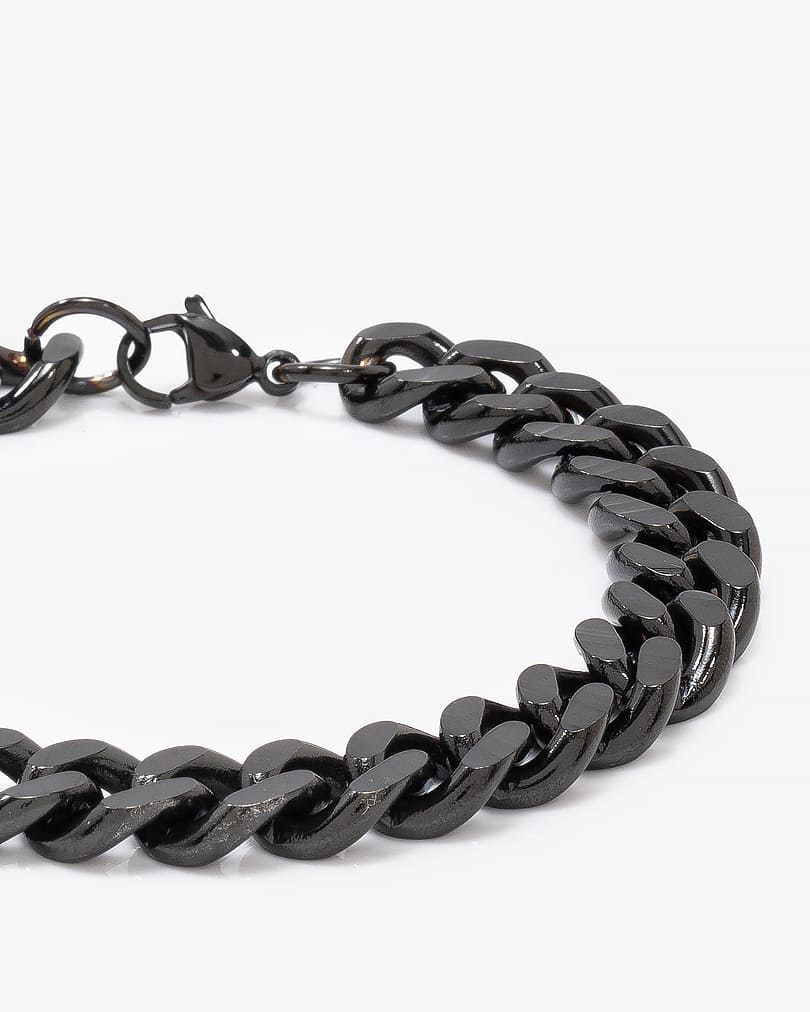 Stainless steel black bracelet BRA119BK