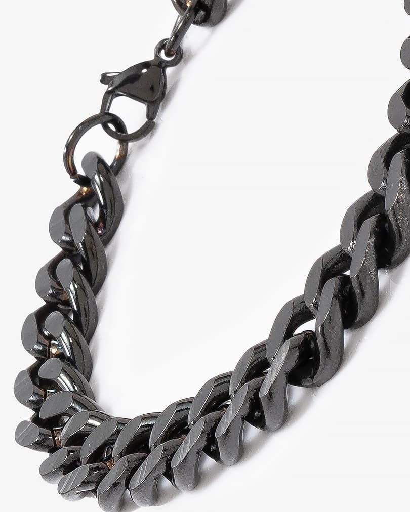 Stainless steel black bracelet BRA119BK