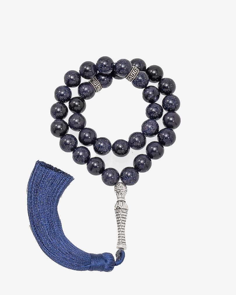 سبحة بحجر كريم رملي بلمعة انيقة