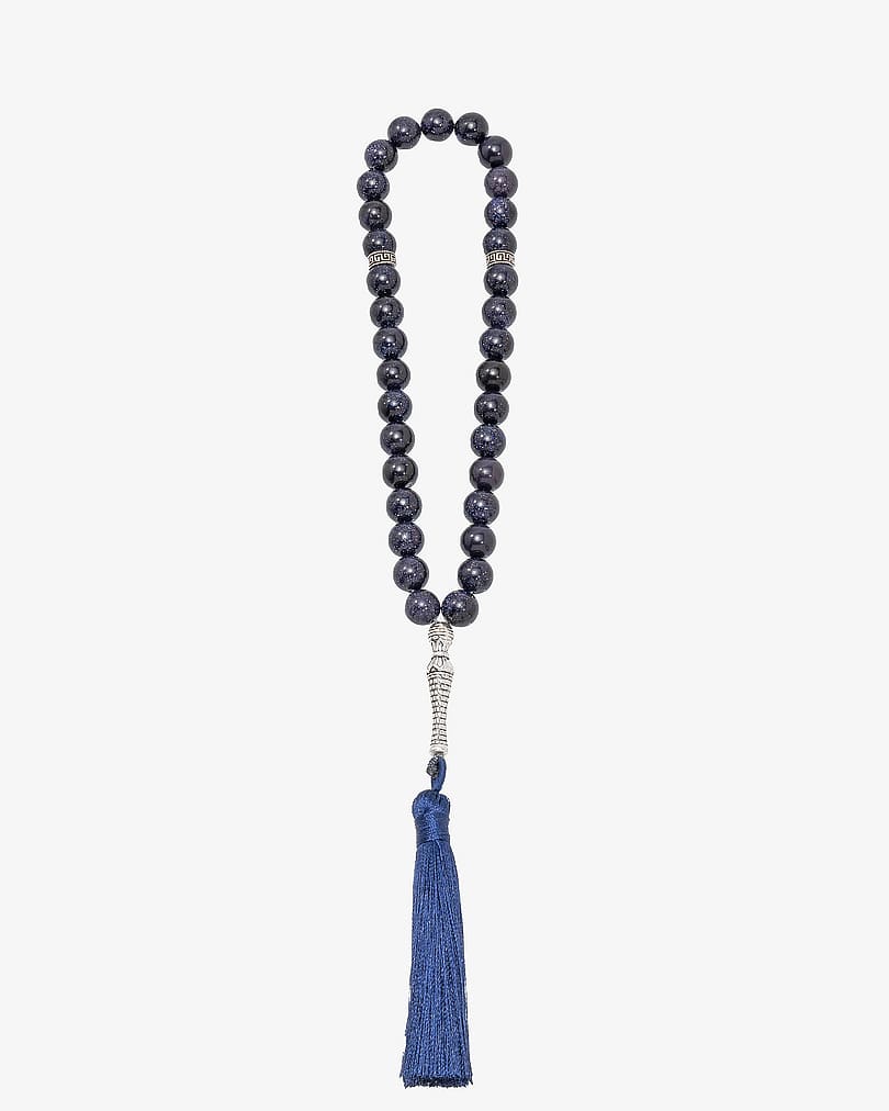 سبحة بحجر كريم رملي بلمعة انيقة