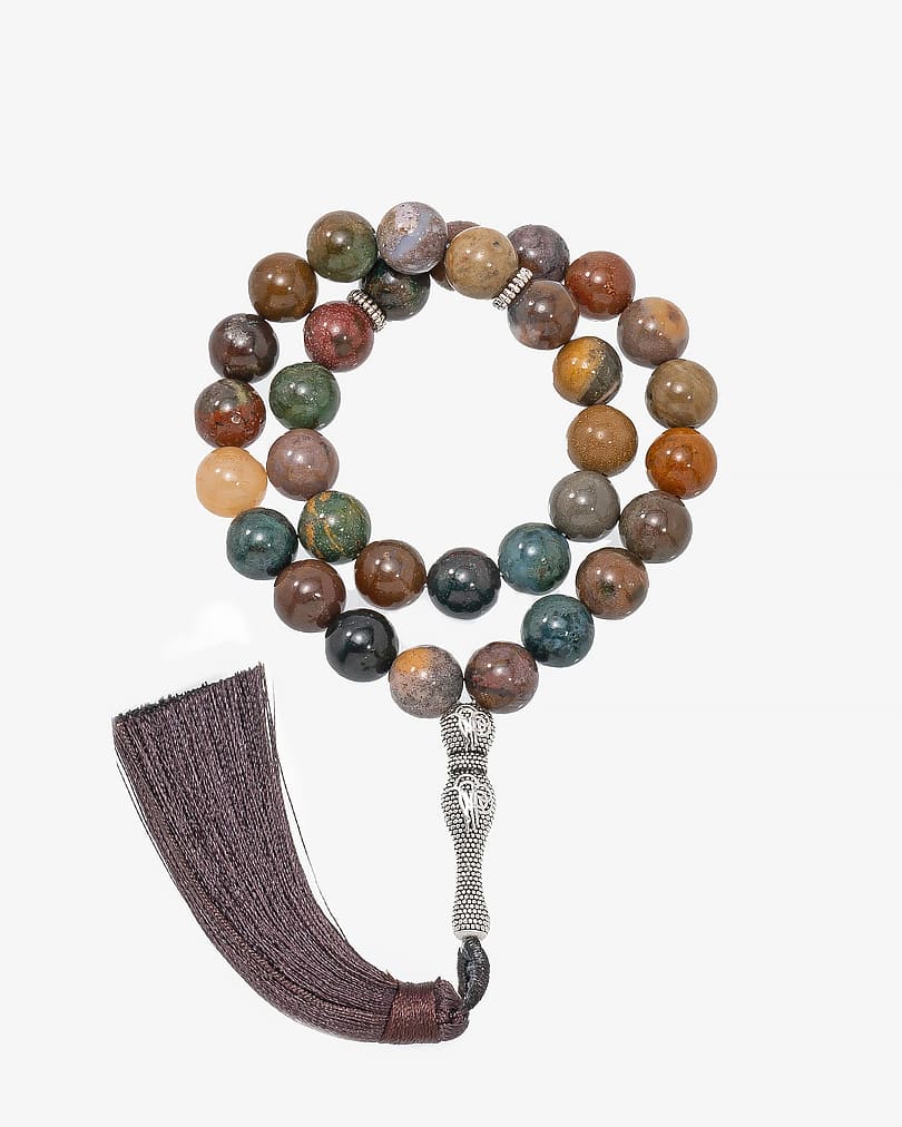 سبحة بحجر كريم عقيق المحيط