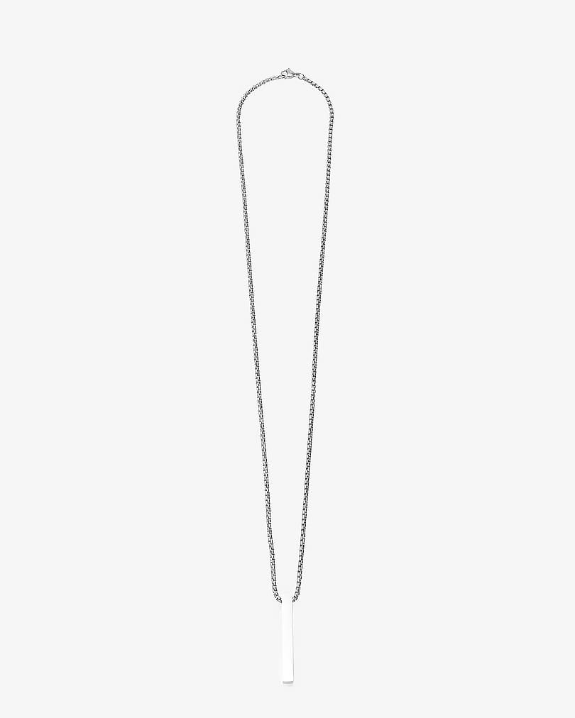 قلادة سلسة بلون فضي رجالية مميزة