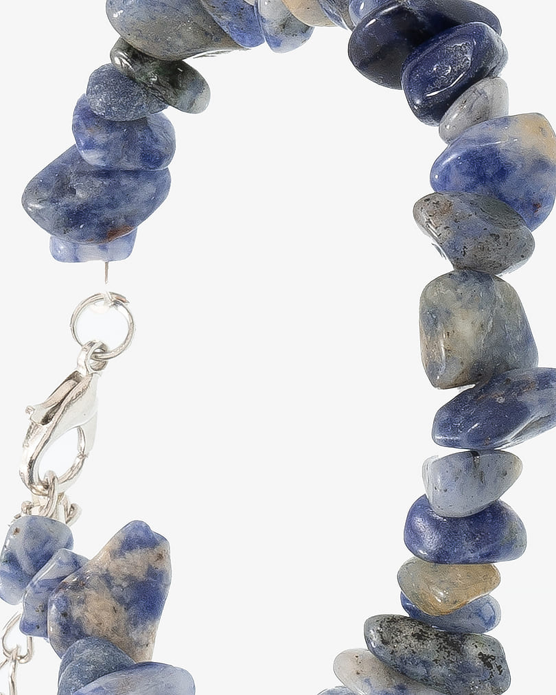 سوار معصم نسائي حجر سوداليت فاخر