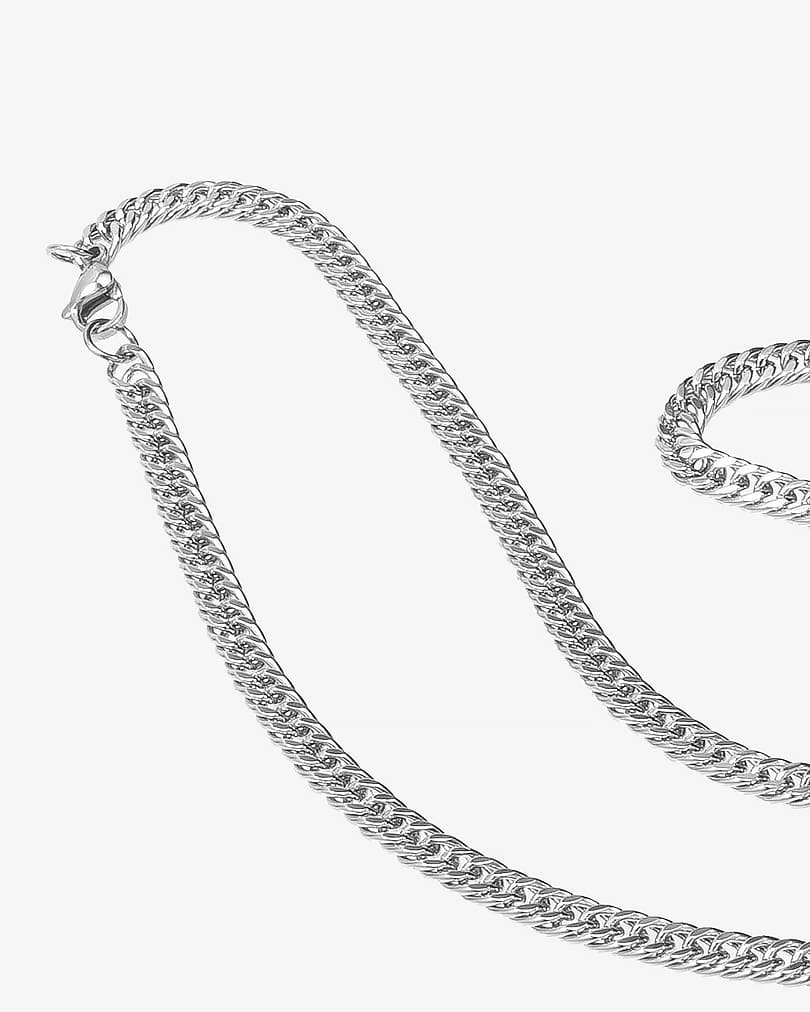 Men stainlees steel necklace NEC403SV
