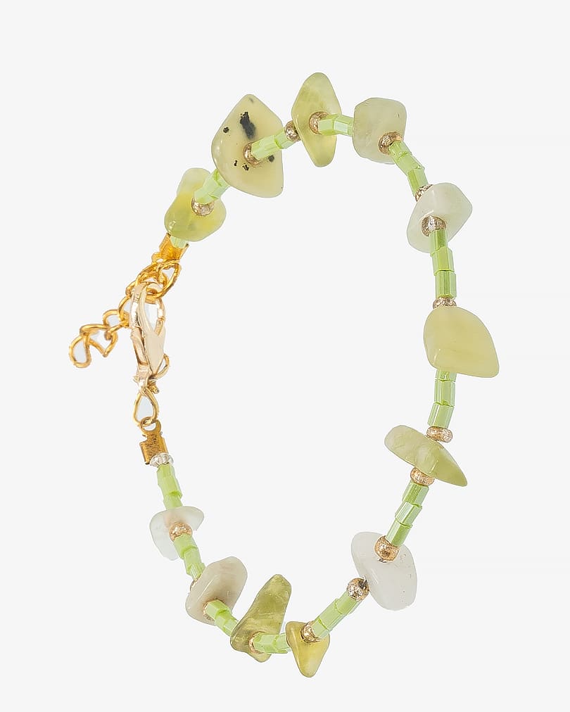 سوار معصم نسائي أفينتورين أخضر طبيعي