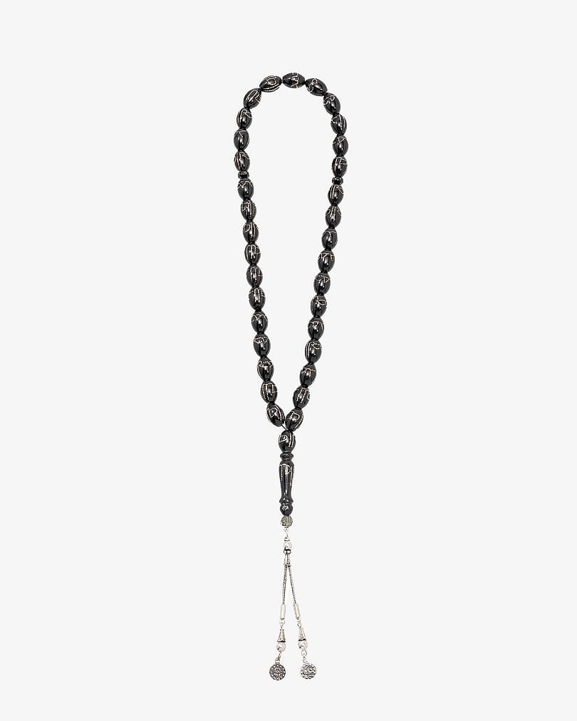 COOK WOOD SILVER ROSARY ROS5143BK