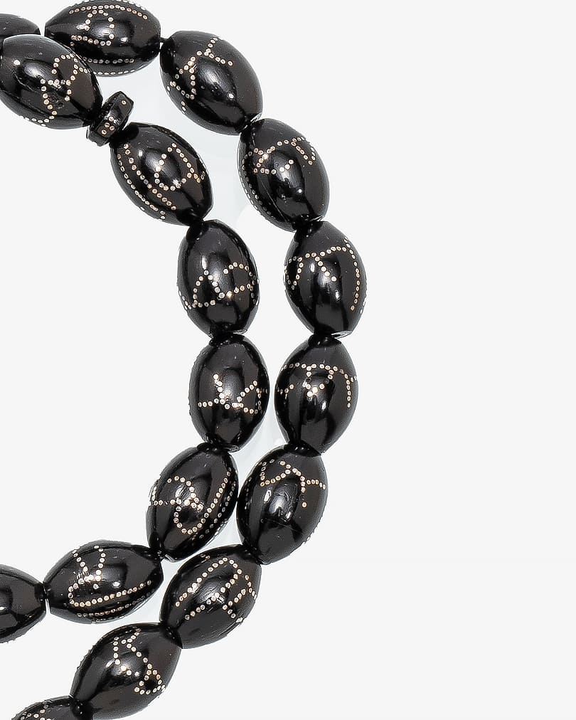 COOK WOOD SILVER ROSARY ROS5143BK