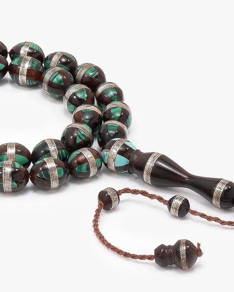 Cook wood silver rosary ROS5144GN