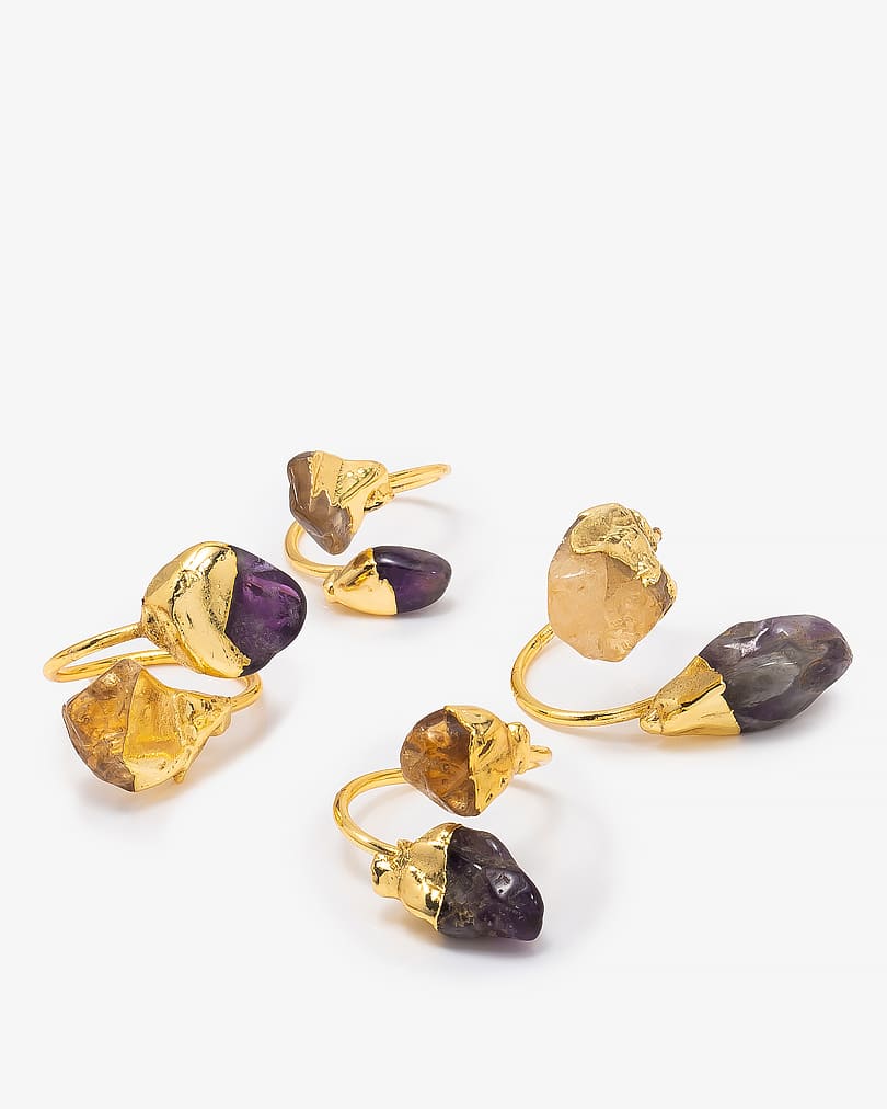 Amethyst & Citrine ring women WRING001MC