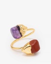 Amethyst & agate ring women WRING004MC