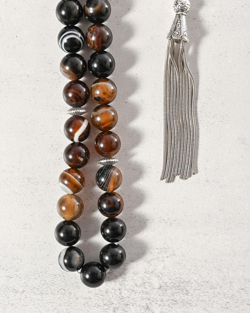 Agate stone rosary  ROS879BN