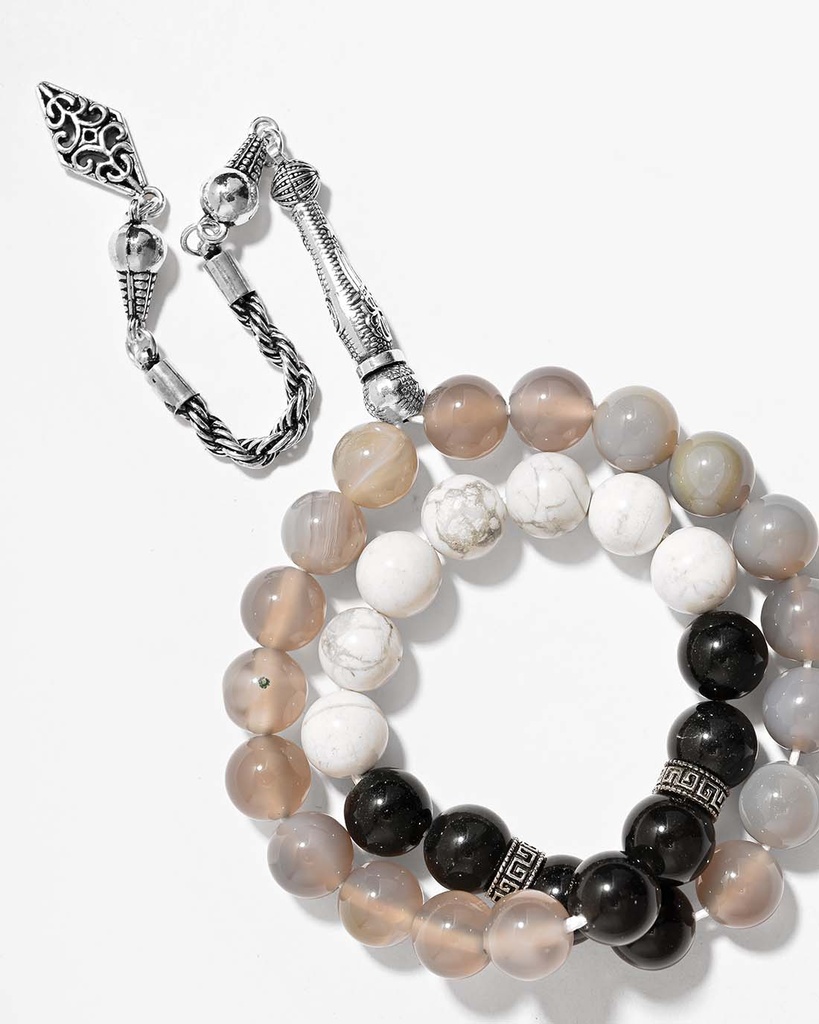 Different natural stones rosary ROS891MC