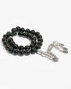 Veined agate rosary ROS883BK