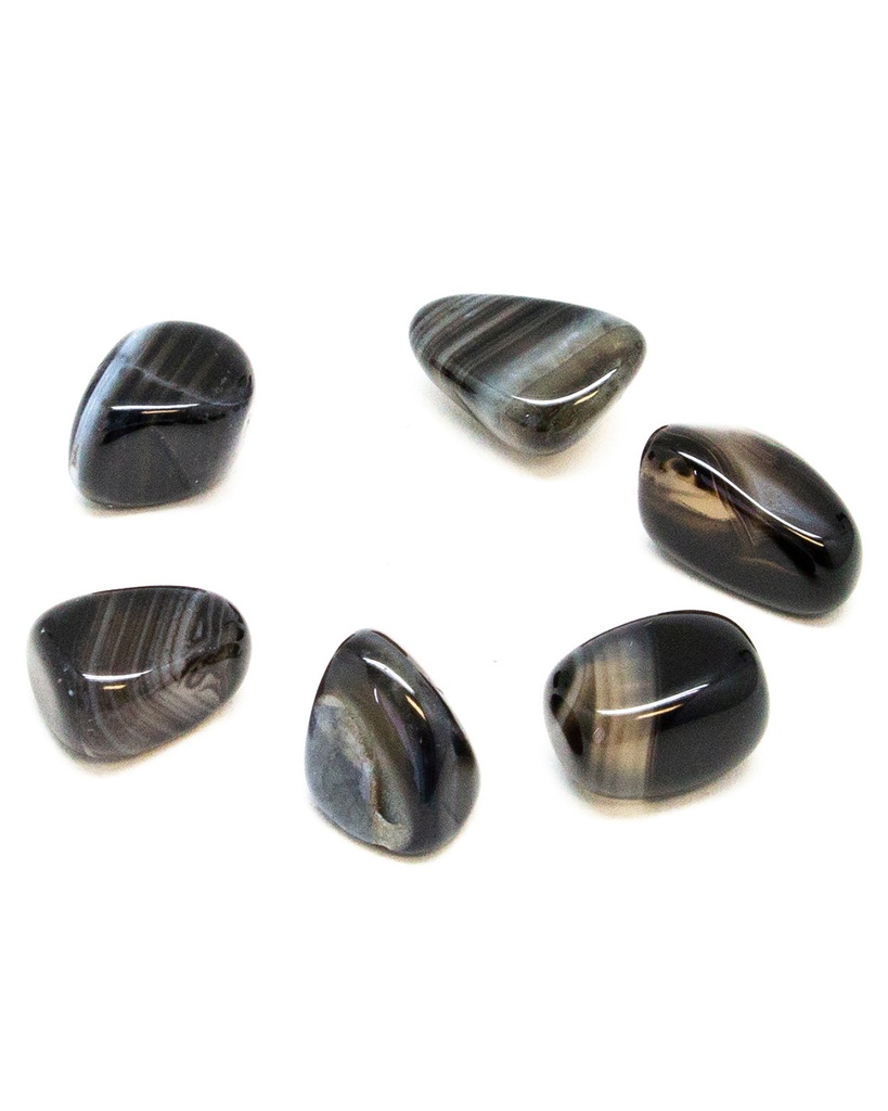 Veined agate rosary ROS883BK