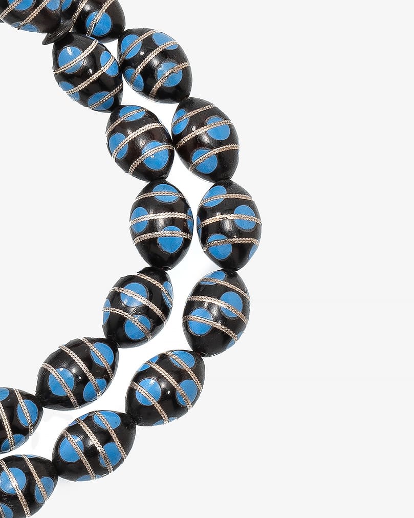 Cook wood silver rosary ROS5153BL