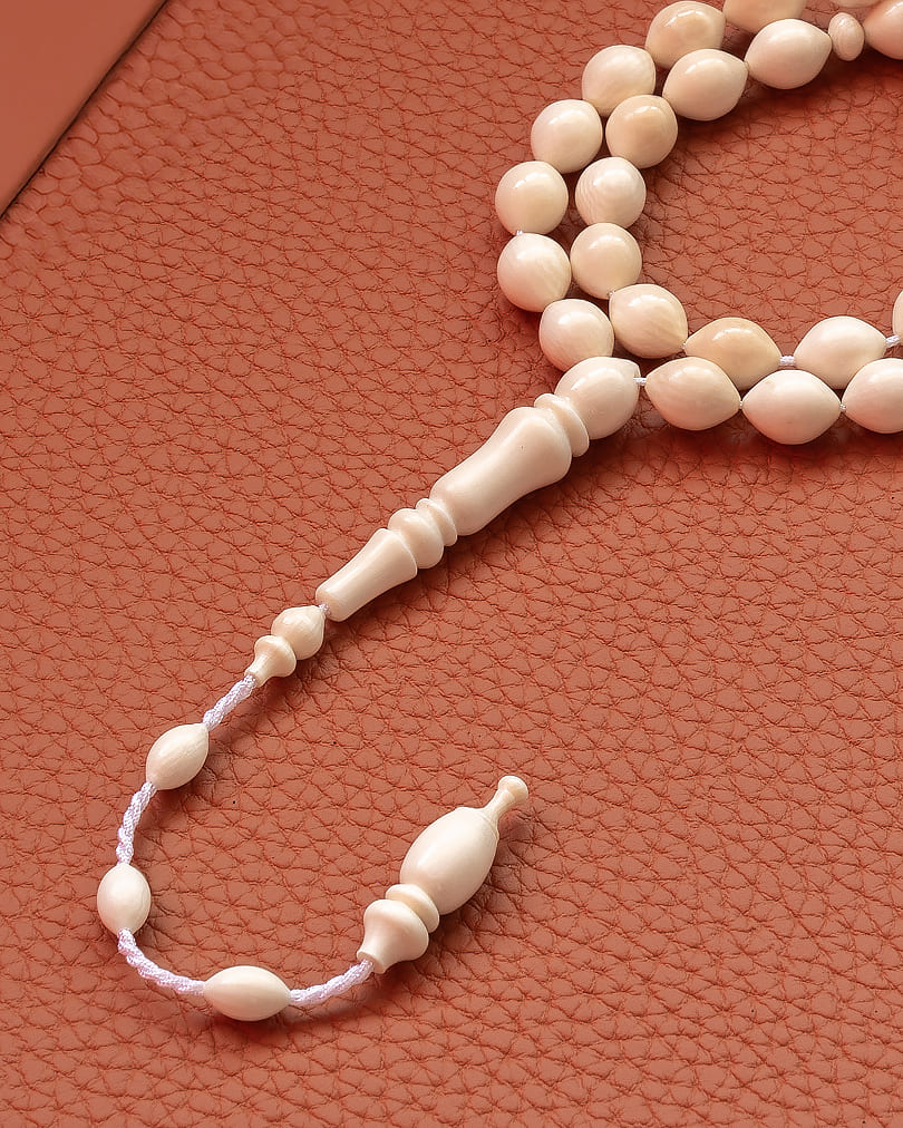 سبحة نادرة زيتوني من العاج (ناب الفيل)