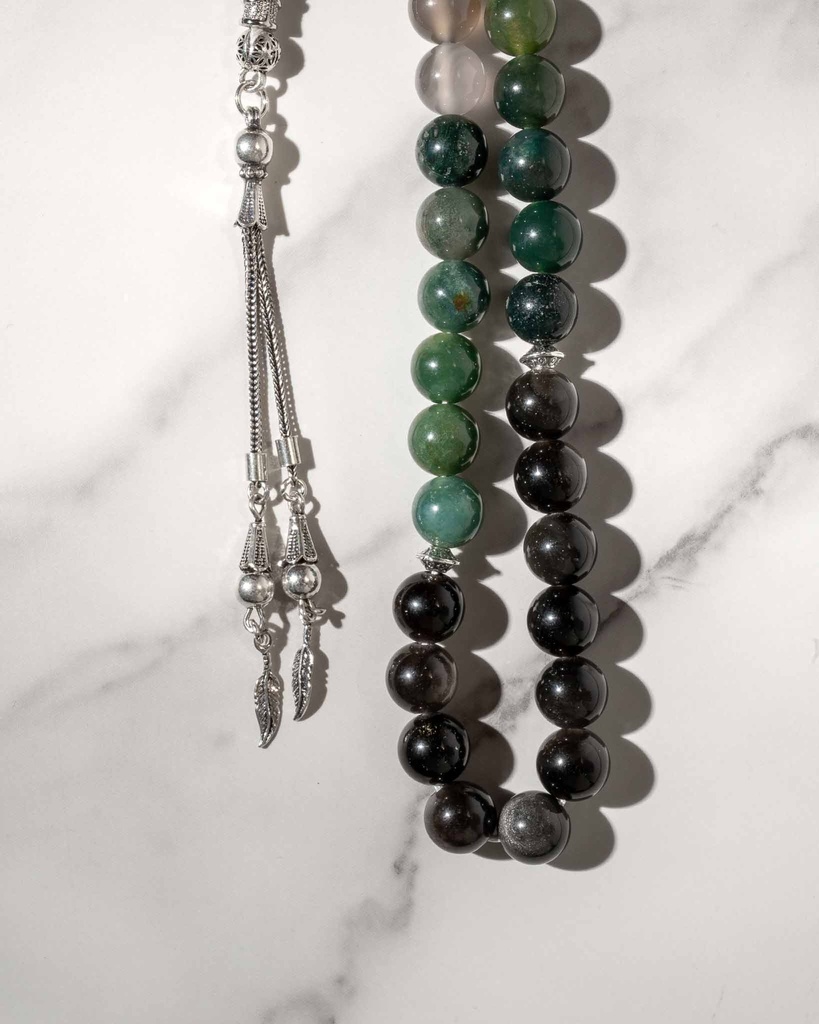 Agate & Laprodite Stone Rosary ROS3050MC
