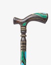 Ebanese crutch decorated with turquoise and malachite