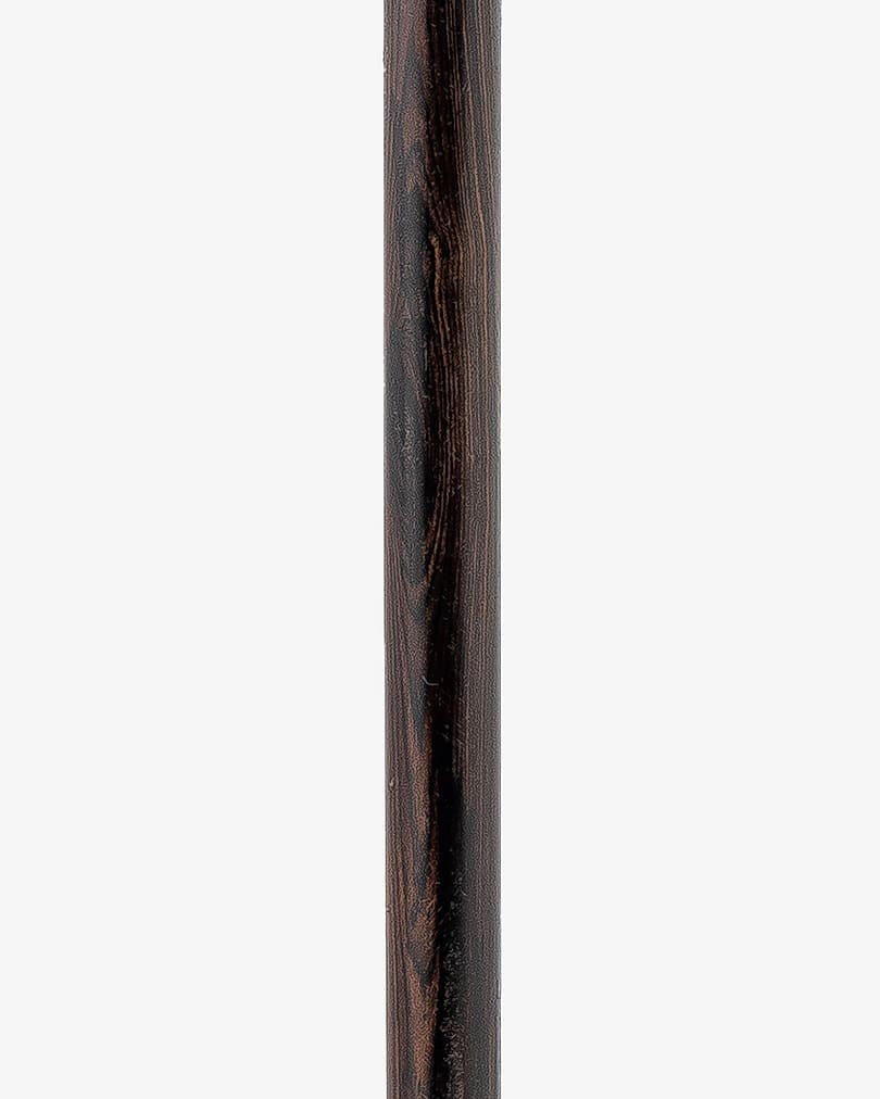 عصا عكاز خشب ايبانوس طبيعي مقبض اسطواني