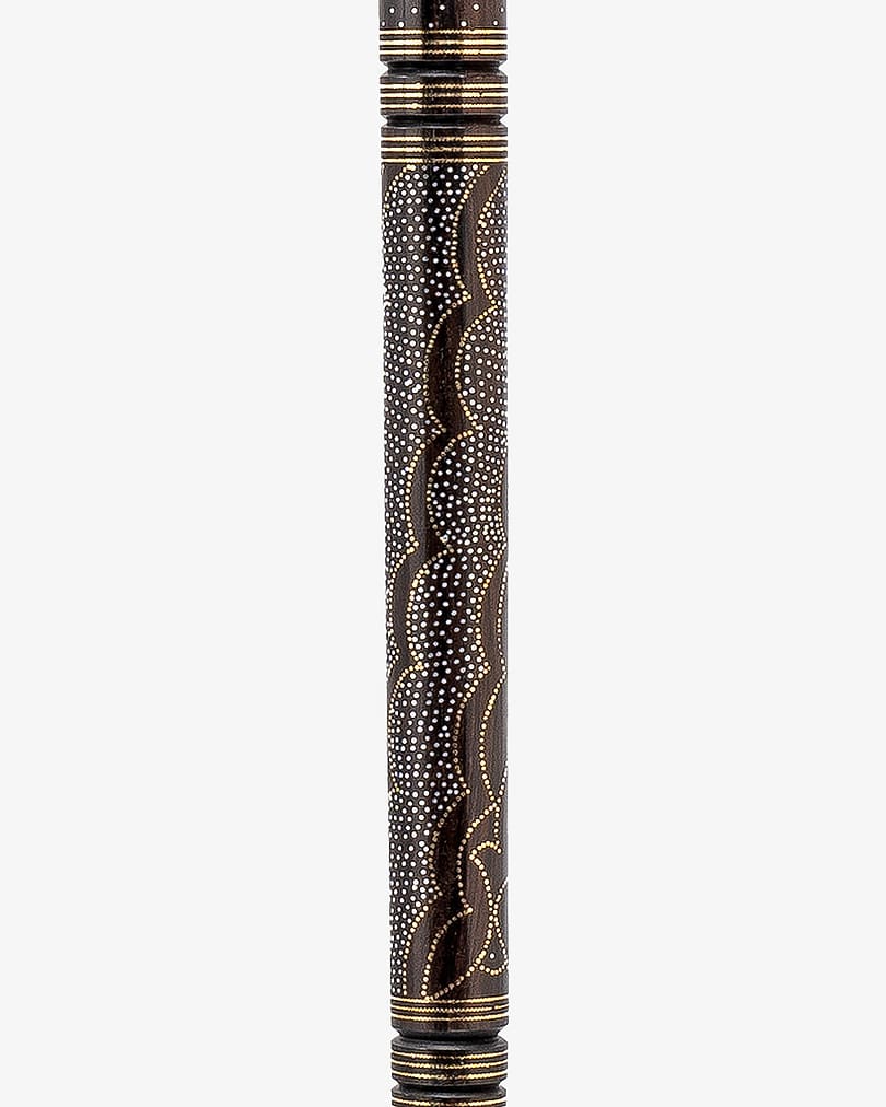 عصا عكاز منقوش خشب ايبانوس طبيعي