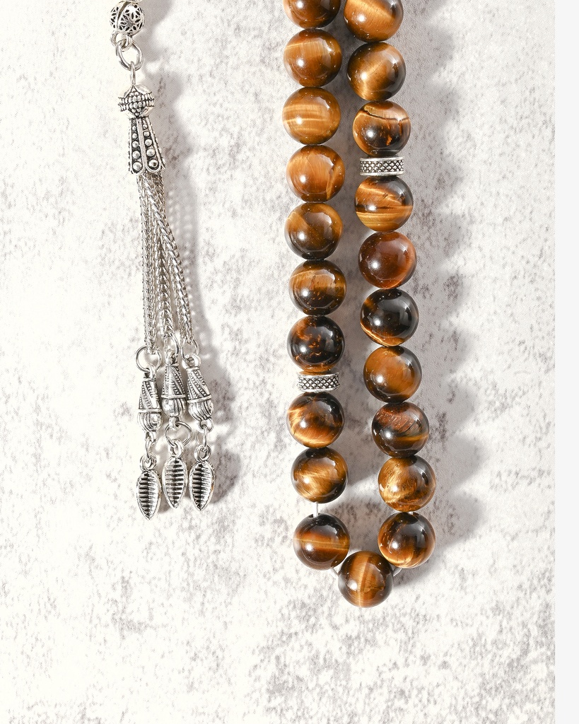 سبحة عين النمر عسلي انيقة ROS8017BN