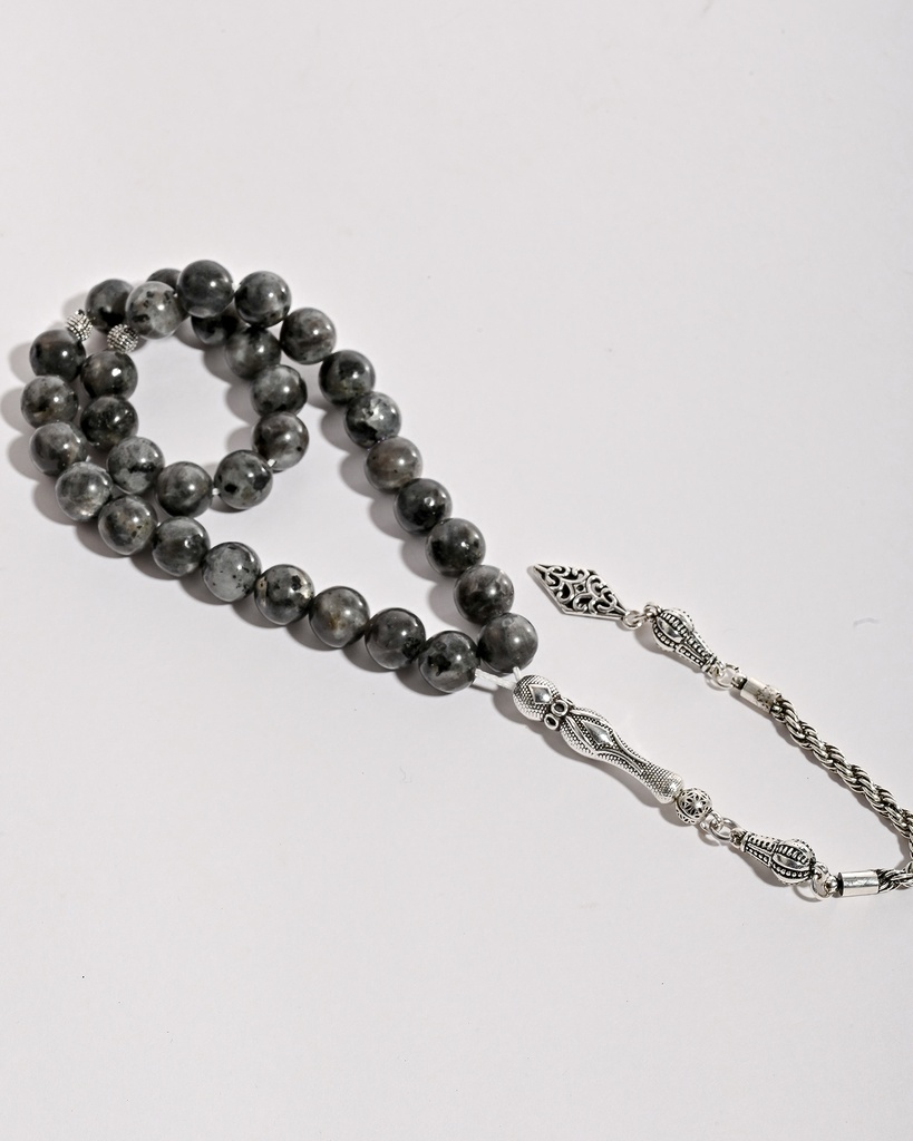Tourmaline gray stone rosary ROS8016GY