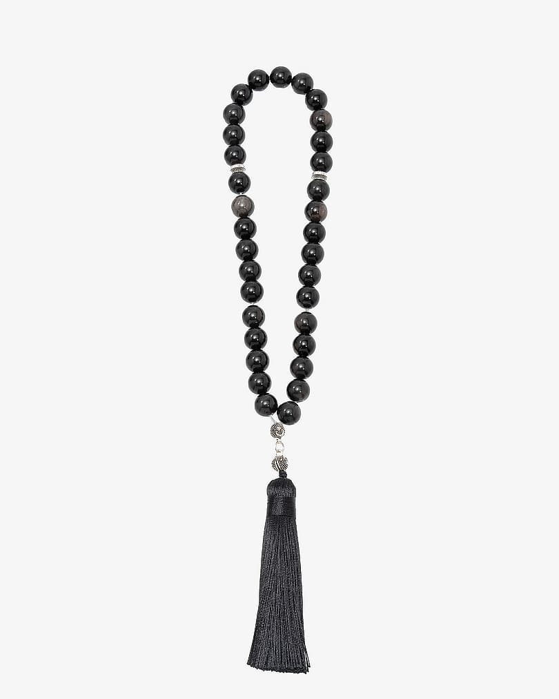 Obsidian gray & black Rosary ROS8018GY