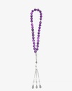 Amethyst stone rosary with a diamond story purple