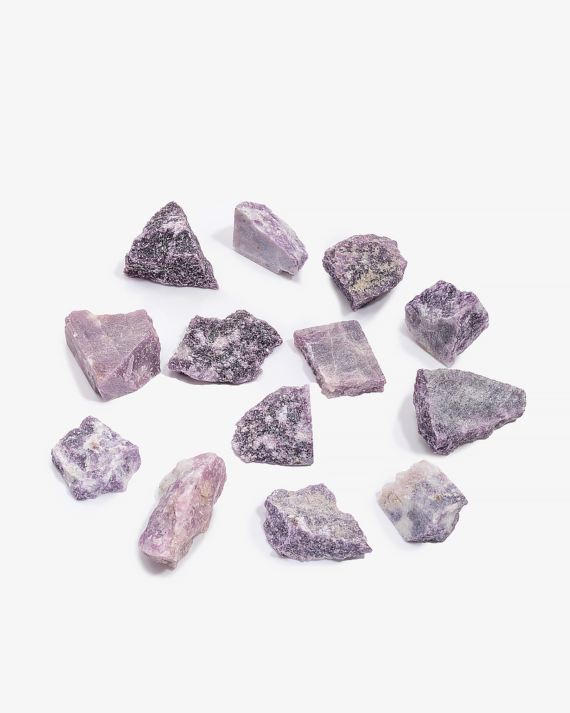 حجر  ليبيدوليت طبيعي خام