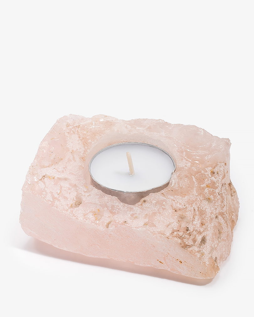Rose Quartz candlestick Stone ACC015PK