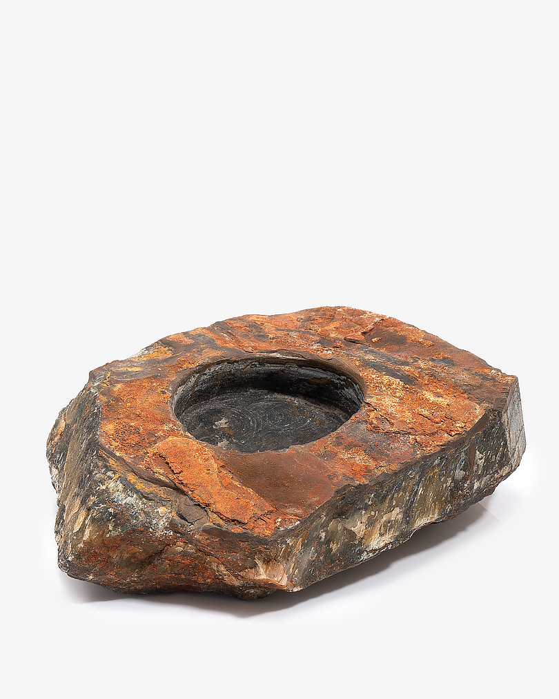 حامل شموع حجر عين النمر الطبيعي الخام