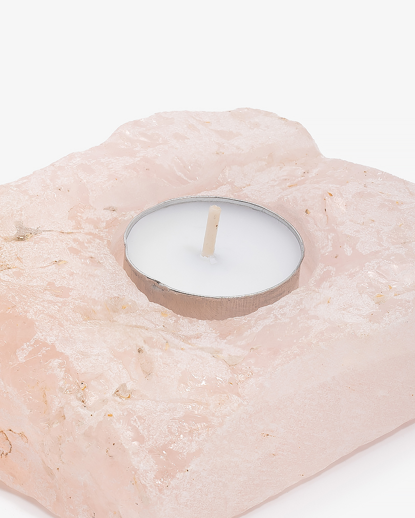 Rose Quartz candlestick Stone ACC024PK
