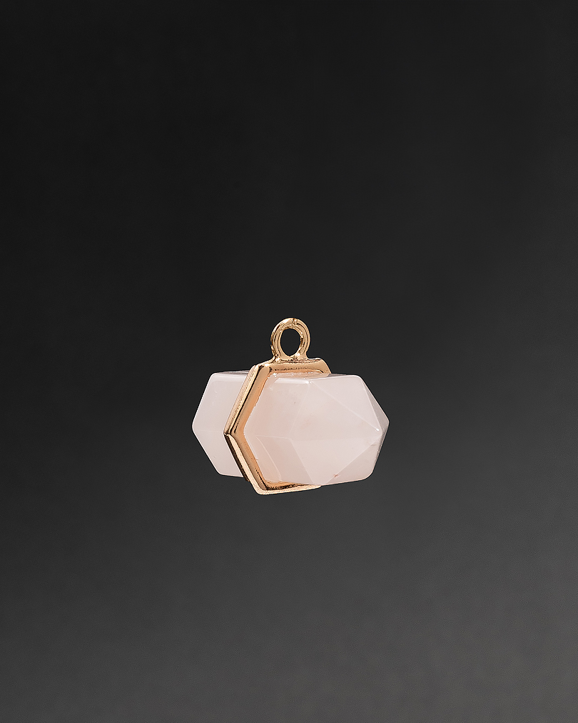 تعليقة قلادة نسائية روز كوارتز طبيعي أنيقة