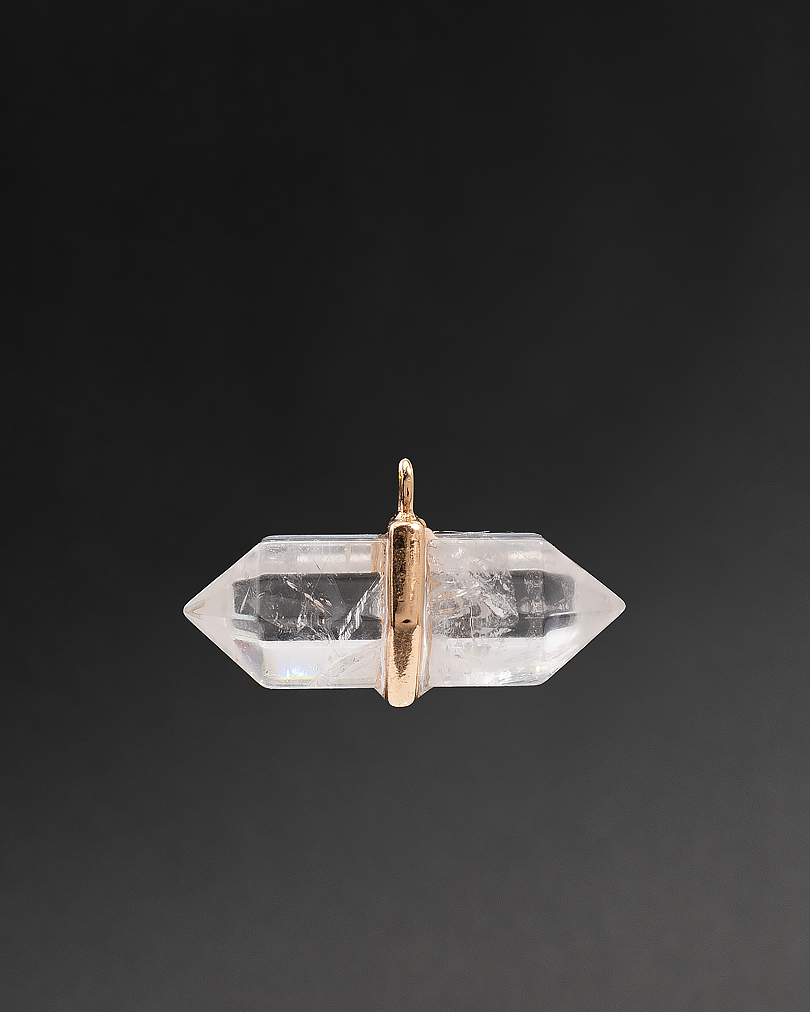 تعليقة قلادة نسائية كلير كوارتز طبيعي شفاف