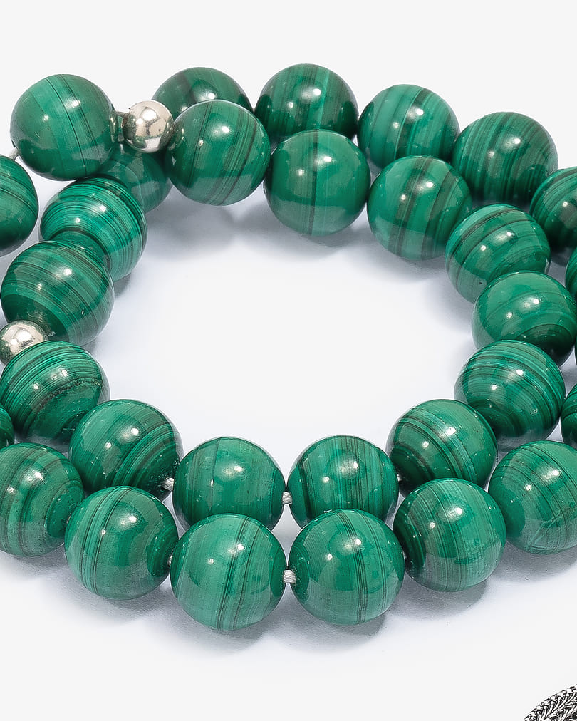 SILVER ROASRY MALAKIT STONE ROS3077GN