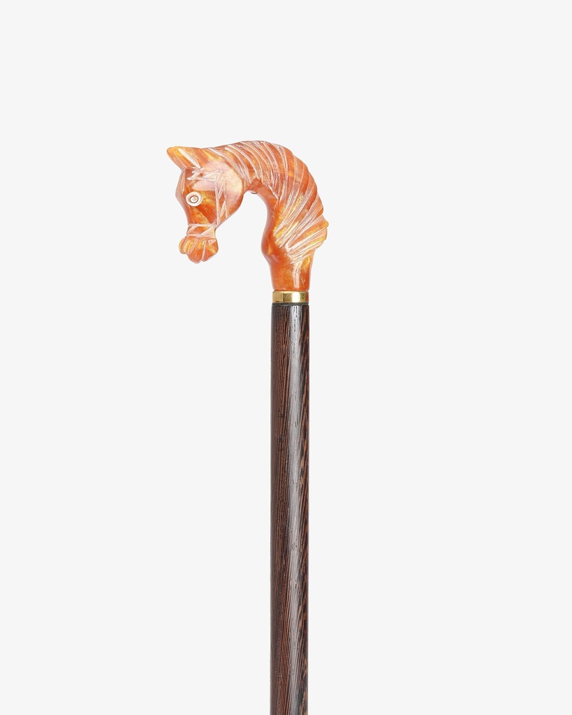 عصا عكاز خشب فينجي بشكل رأس الحصان CAN335MC
