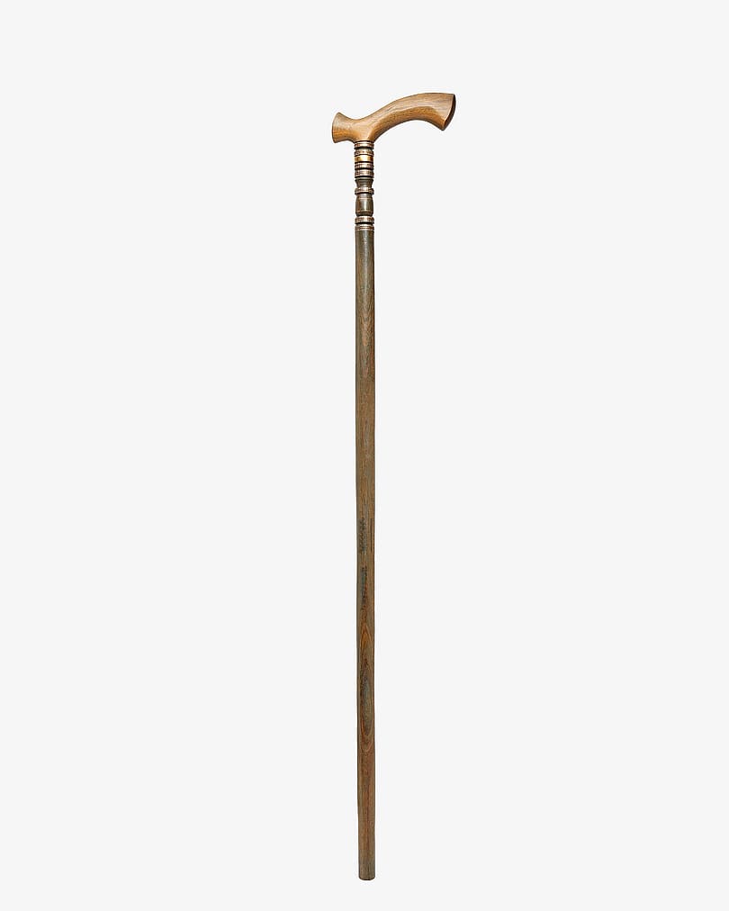 Sandalwood cane with an intricately carved luxurious 